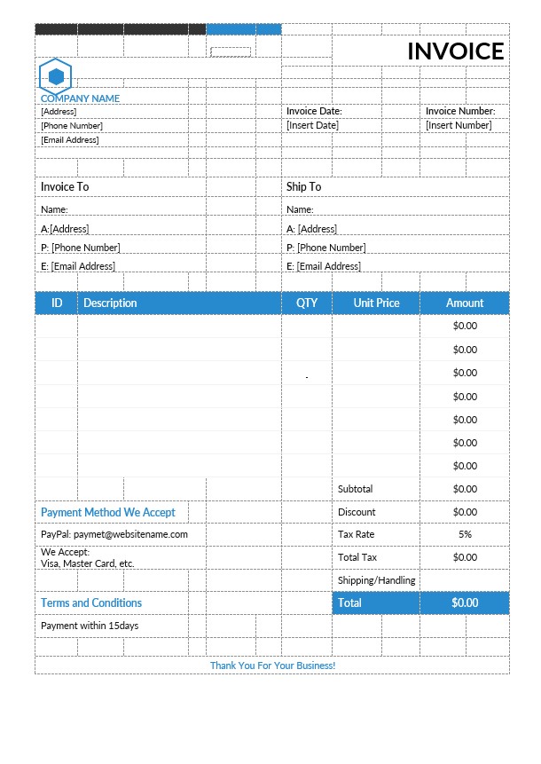 Simple Estimate Invoice Template PSD template
